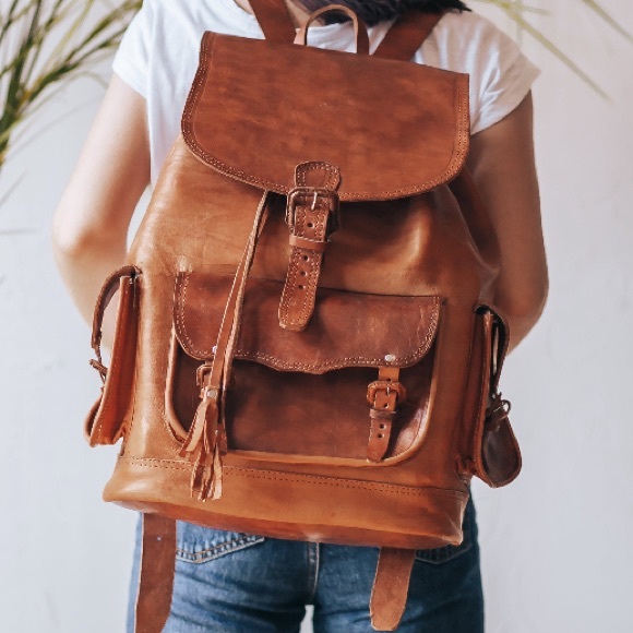 High Quality Handmade Leather Backpack From Mexico - Picture 4 of 4